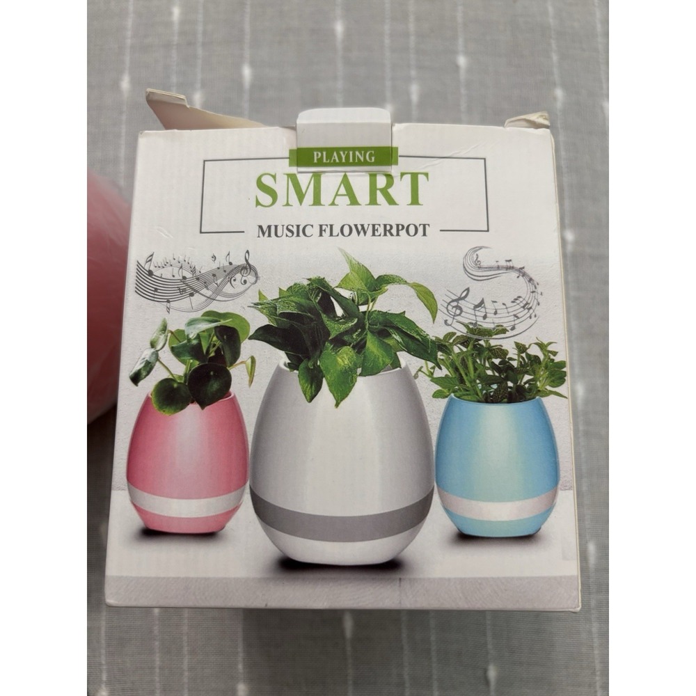 Music Pots Smart Music Flower Pot Multicolor Bluetooth Speaker Pink